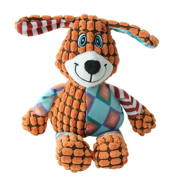Jubipavy Plush Toy Dog Plush Soundmaking Toys For Teeth Grinding Resistance And Relief Companion Small Dog Teddy Hair Pet Products