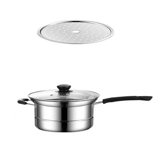 Jubipavy Pot And Pan Cookware Multipurpose Stainless Steel Saucepan Stainless Steel Frying Pan Household Multi Purpose Soup Pot Steamed Boiled And Salvaged Noodles Pot