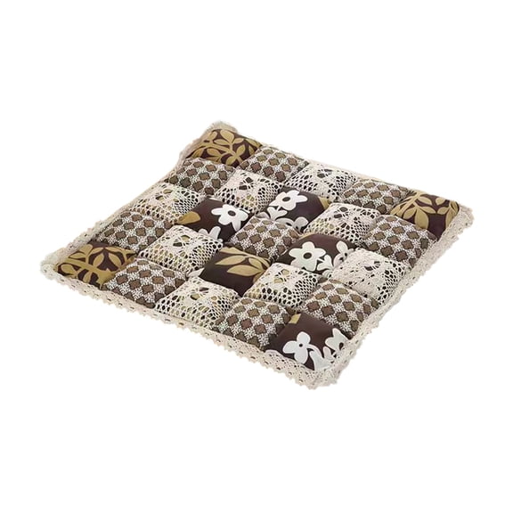 Jubipavy Printed Nylon Square Seat Cushion, Wear-Resistant Water Repellent Anti-Slip Chair Pad for Dining Sofa Office Home Use