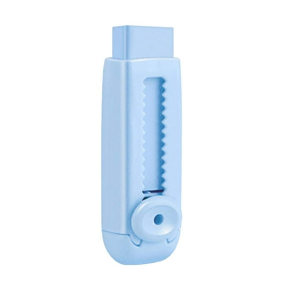 Jubipavy Retractable Mechanical Eraser,Fine Tip for Precise Erasing,Clicky Eraser with Replaceable Eraser Refill,for Office Drawing,Blue