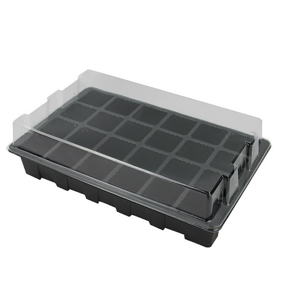 Jubipavy Seed Starter Tray Kits Indoor Plant Germination Trays 24 Hole Grows Box Nursery Garden Yard Tray Hot