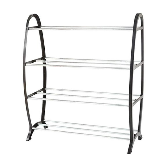 Jubipavy Shoe Rack 4 Tier Assembled Shoe Rack Home Doorway Rental Room Storage Shoe Cabinet Dormitory Economic Shoe Racks Shelves