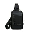 thumbnail image 1 of Jubipavy Shoulder Strap Bag Messenger Backpack With USB Hole Shoulder Strap Backpack Hiking Backpack Multipurpose Messenger Chest Bag, 1 of 6