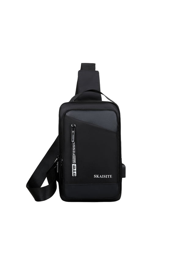 Shoulder Strap Bag Messenger Backpack With USB Hole Shoulder Strap Backpack Hiking Backpack Multipurpose Messenger Chest Bag