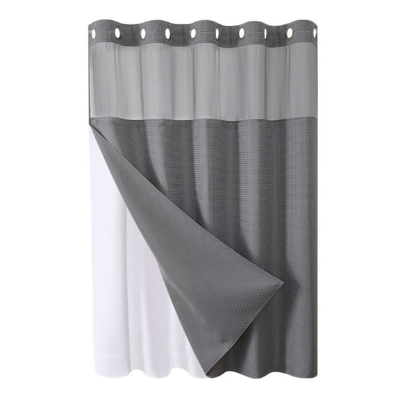 Jubipavy Shower Curtain Full Star Plain Double Large Ring Shower Curtain Reversible For Bathrooms Heavy Duty Polyester Fabric Shower Curtains