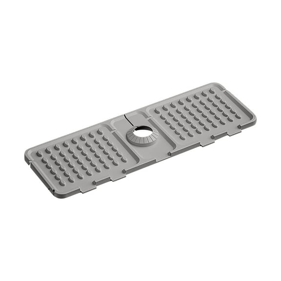 Jubipavy Silicone Faucet Drip Mat, Non-Slip Quick Drain Countertop Splash Guard Mat For Kitchen Bathroom Sink