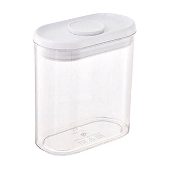 Jubipavy Slim Oval Airtight Plastic Storage Containers, 34oz/68oz/90oz for Kitchen Grains, Snacks & Pantry Organization