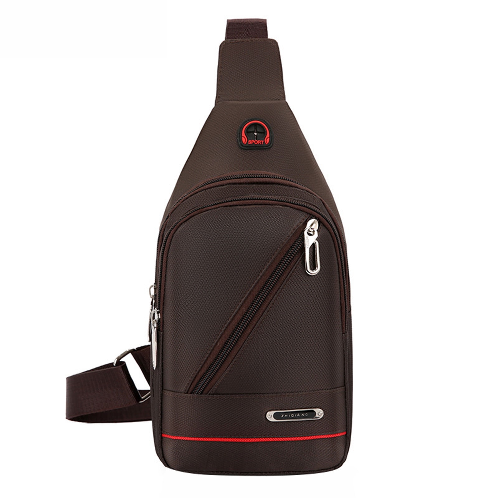 YERCHIC Small Sling Bag - Chest Purse With Earphone Hole, Adjustable Strap, Reflective Strip - View #5