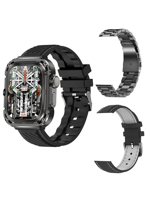 Smart Wearable Watch Multifunction HD Rectangular Screen Wireless Magnetic Charging NFC Access Control Motion Record IP68 Watertightness Bluetooth Function