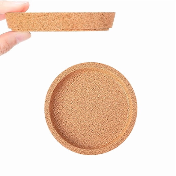 Jubipavy Soft Cork Heat Resistant Coaster 4in, Waterproof Non-Slip Anti-Scald Natural Cork Cup Mat Multiple Pack Options For Coffee Tea Dining Table Decor