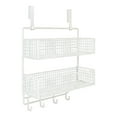 thumbnail image 1 of Jubipavy Storage Shelves Over The Door Organizer With Two Tier Storage Baskets And Hooks Metal Hanging Shelf For Bathroom Kitchen Pantry Space Saving Rack, 1 of 5