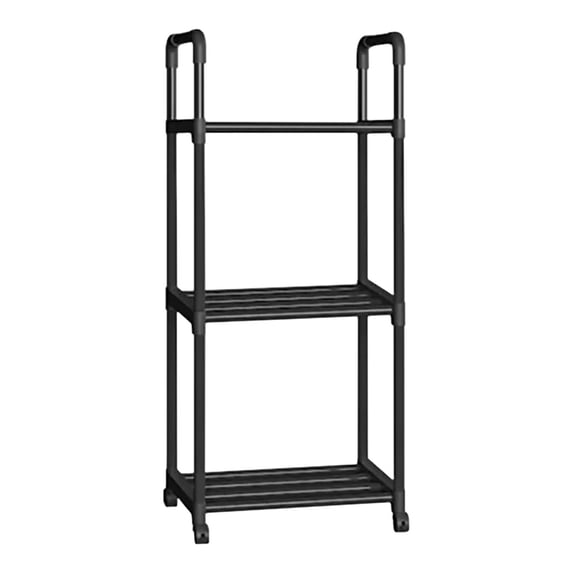 Jubipavy Storage Shelves Kitchen Storage Rack Microwave Cookware Organizer Movable Iron Shelving Unit Reinforced Floor-Standing Multi-Purpose Storage Rack