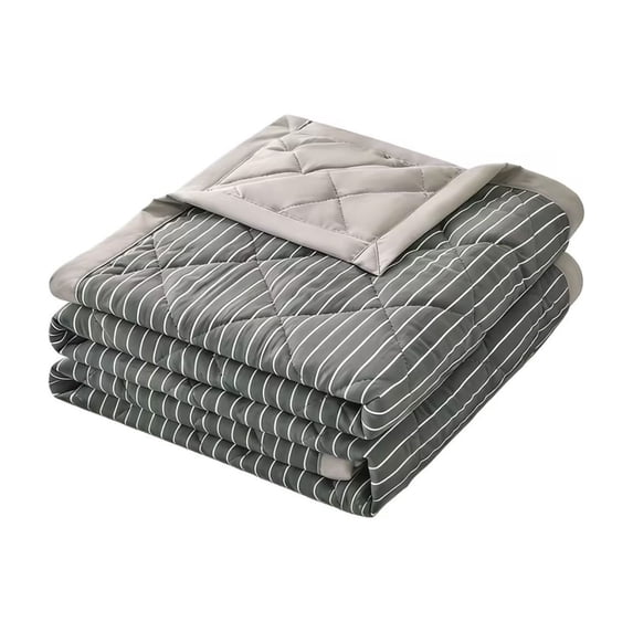 Jubipavy Striped Washed Cotton Cooling Summer Quilt, Soft Air-Conditioned Comforter, 2 Sizes(59×78.74in,70.87×78.74in) Available