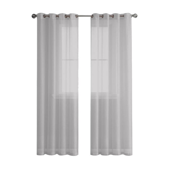 Jubipavy Sun Screen Curtains Semi Sheer Curtains For Bedroom 98 Inches Long Grommet Vertical Window Curtains Drapes With Light Through For Living Room