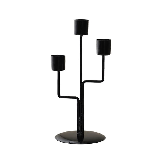 Jubipavy Three-headed Candlestick Candle Stand Modern Structure With Sturdy Base Ideal For Home Decor Dining Table Centerpieces Weddings Events And Gift Giving