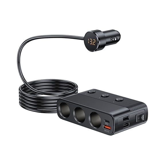 Jubipavy To Three Car Multi-functional Lighter C28 Car Charger Conversion Plug Usb Smartphone