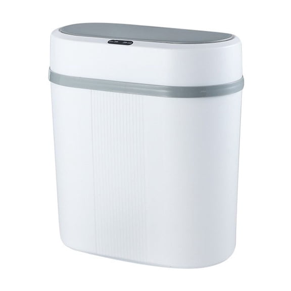 Jubipavy Trash Can Smart Sensor Wastebasket Battery Model Automatic Flip Wastebasket Closed Mute Waterproof Wastebasket Organizer Bathroom Crack Wastebasket
