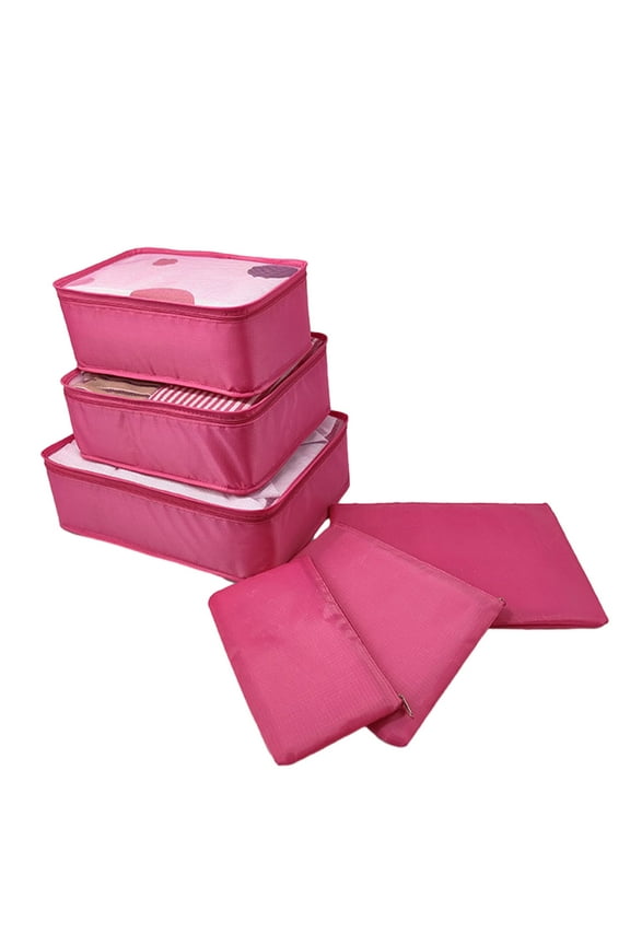 Travel Clothing Sorting And Storage Bag Portable Large Capacity Luggage Classification Bag 6 Pieces Compression Packing Cubes For Travel