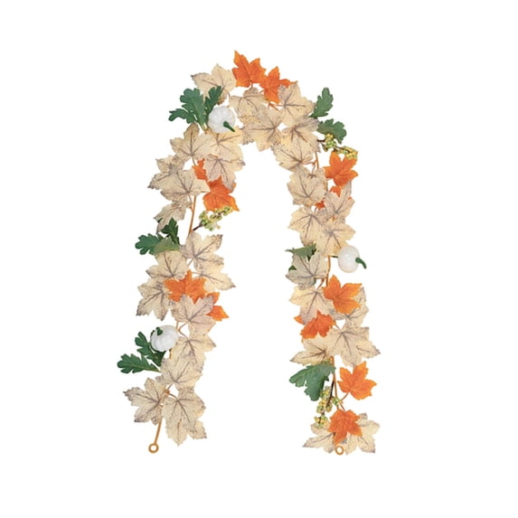 Jubipavy Vines for Decoration Halloween Products Festival Atmospheres Decoration Simulation Maple Leaf Vines Spots Artificial Fake Leaves