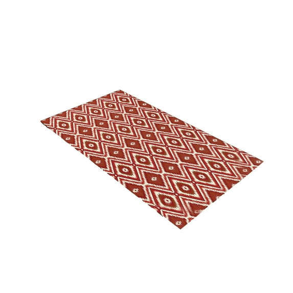 Jubipavy Washable Non-shedding European Retro Lattice Printed Floor Mat Entrance Door Mat Suit for Dining Room Bedroom Living Room