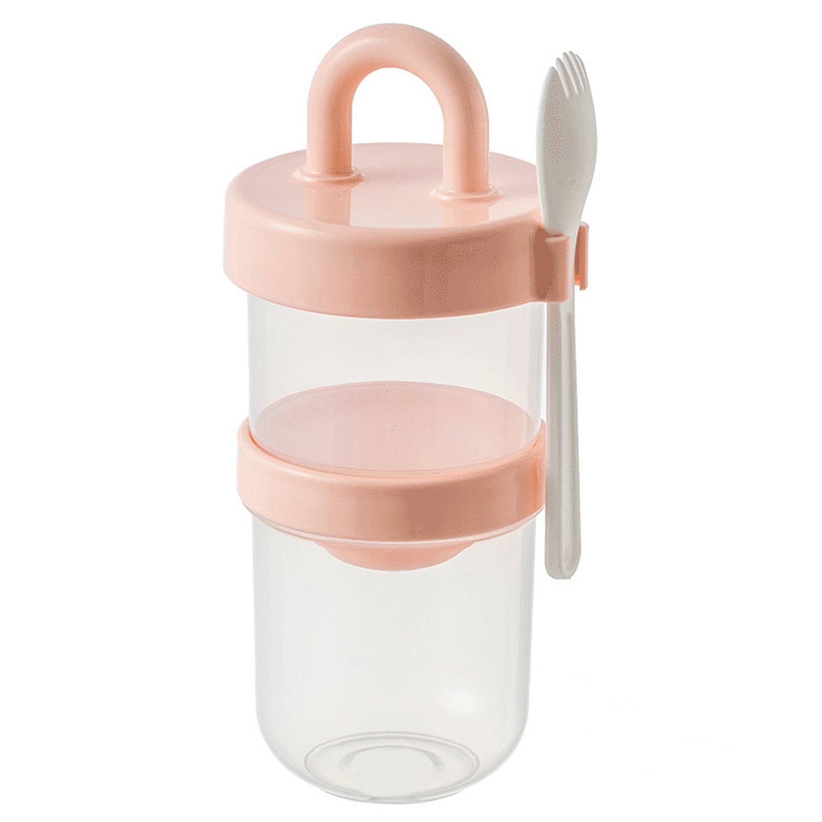 Jubipavy Water Cup And Bottle Simples Student Breakfast Yogurt Salad Cup Double Layer Handy Cup With Lid And Spoon Portable Takeaway Fats Loss Light Diet Cups
