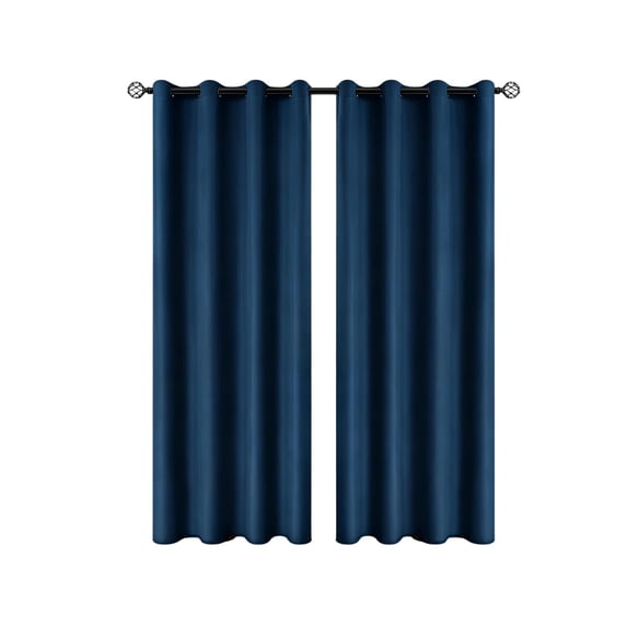 Jubipavy Window Curtains Polyester Pongee Laminated Light-blocking Curtains Perforated Style Bedroom Concise Sun Protection Curtains Heat-Insulating And Soundproof Curtains