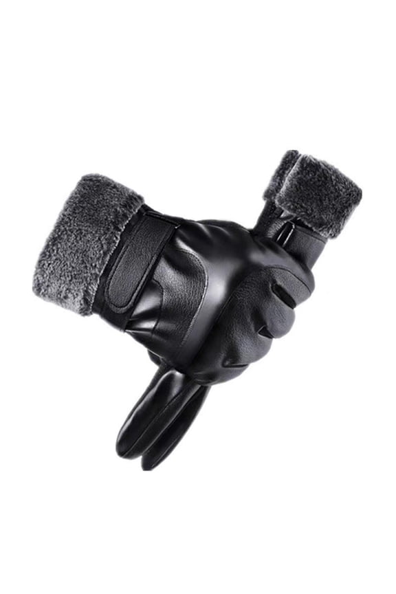 Winter Gloves Leather Gloves For Men In Winter Warm With Thick Velvet And Waterproof Touch Screen For Cycling Student And Female Motorcycle Riding Glove