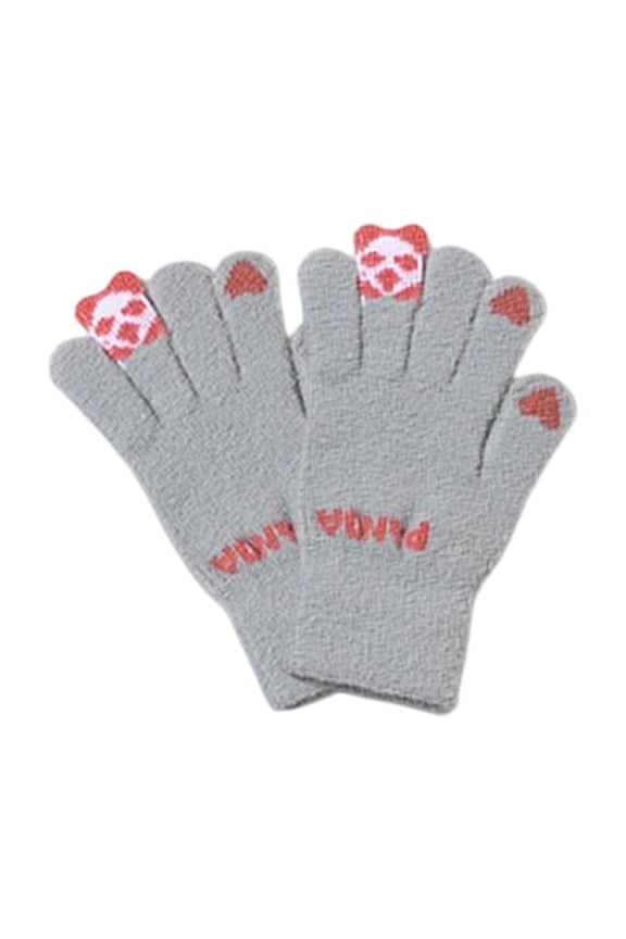 Winter Gloves Rufa Pandas Cute Fleece-Lined Thick Gloves Unisex Winter Warm Gloves Student Cycling Windproof And Cold-Resistance Touchscreen Gloves