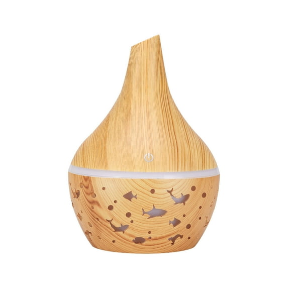 Jubipavy Wood Grain Aroma Essential Oil Diffuser LED Aroma Aromatherapy Humidifier for Office and Home