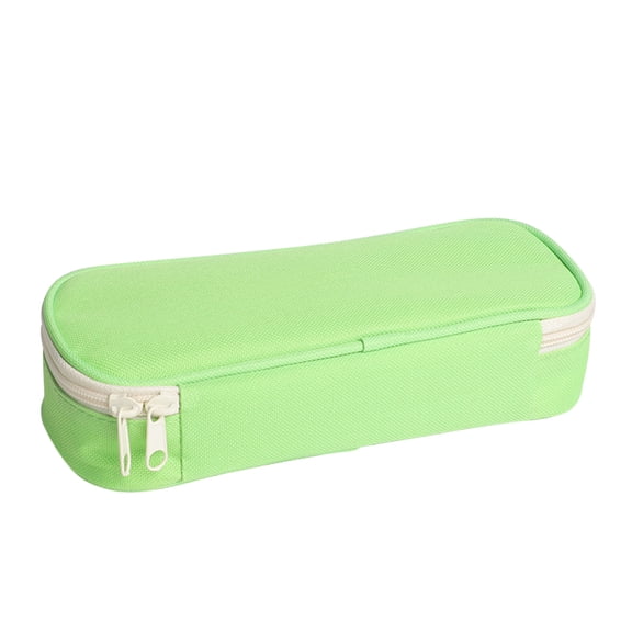 Jubipavy Zippered Oxford Cloth Pencil Case Large Capacity Student Pen Pouch Multi-functional Stationery Storage Bag