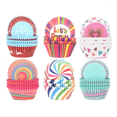 Jubor Cupcake Liners for Baking,Mini Baking Cups Muffin Liners 600-Count Multicolor