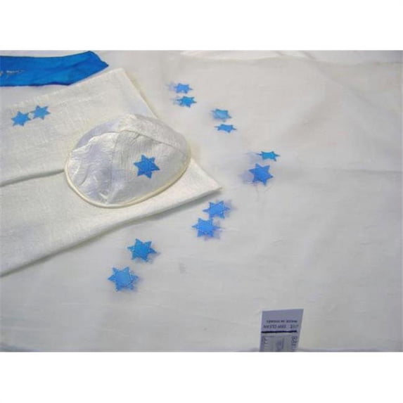 Judaica GS-WT-VMD 20'' x 72'' Voile woman'sTallit with Magen David
