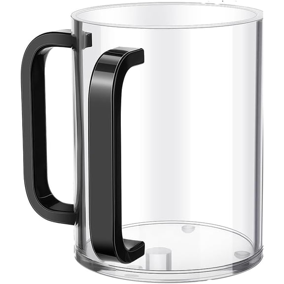 Judaica Hand Washing Cup with Dual Handles,5" Acrylic Washing Cup for Netilat Yadayim,Acrylic Clear Wash for Jewish Ritual