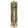 thumbnail image 1 of Judaica Jewish Mezuzah Wood Shin with Stones and Scroll By Matiel, 1 of 1
