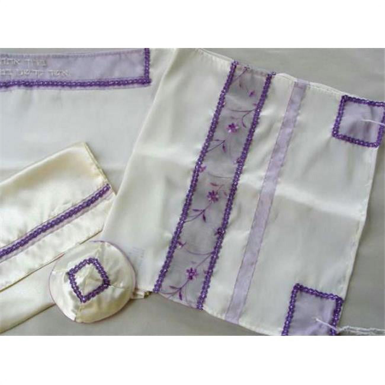 Talit Cake Judaica Kingdom GS-WT-GSG902-1 Womens Tallits - Purple Floral Panel ...
