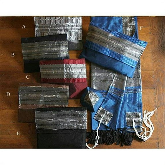 Judaica Kingdom GT-ST-CSOC15-34 Gabrieli Hand Woven Silk Tallits - Gabrieli Hand Weaven Silk Tallit Colored Stripes on