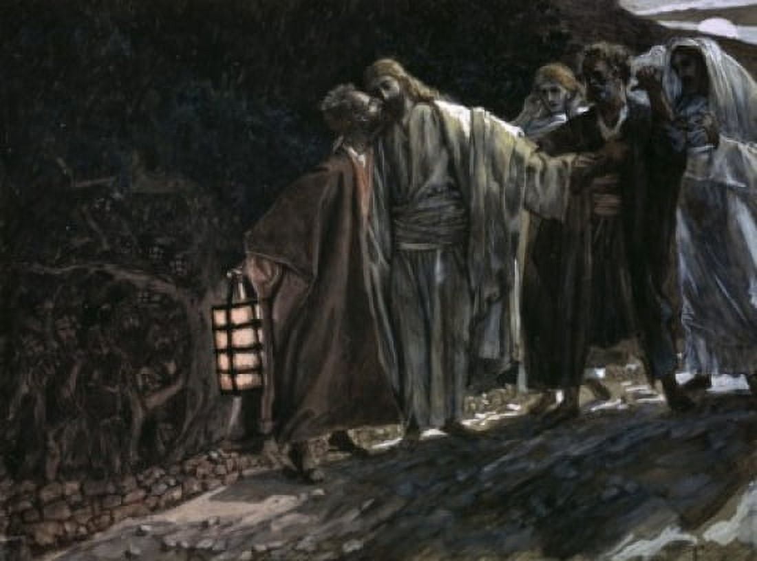 Judas Betraying Jesus With a Kiss James Tissot (1836-1902 French) Canvas Art - James Tissot (18 x 24)