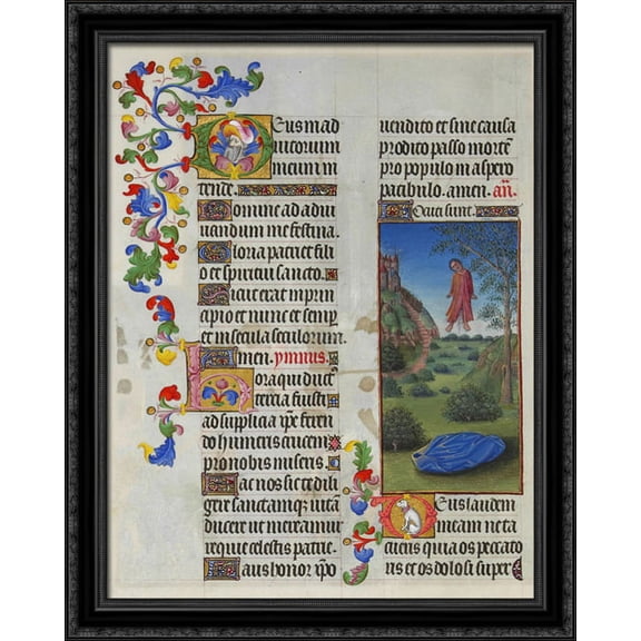 Judas Hangs Himself 28x36 Large Black Ornate Wood Framed Canvas Art by Limbourg brothers