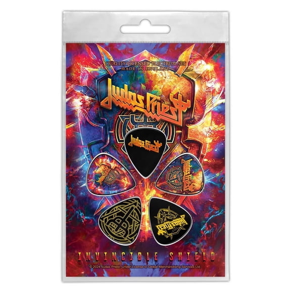 Judas Priest Invincible Shield 1mm Guitar Pick Pack Multicolor
