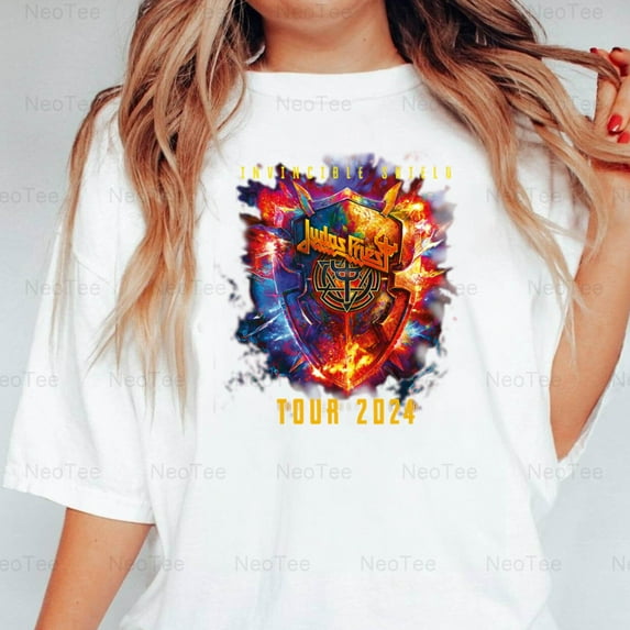 Judas Priest Invincible Shield 2024 Tour Metal Gods British Steel T-Shirt Unisex, up to 5XL