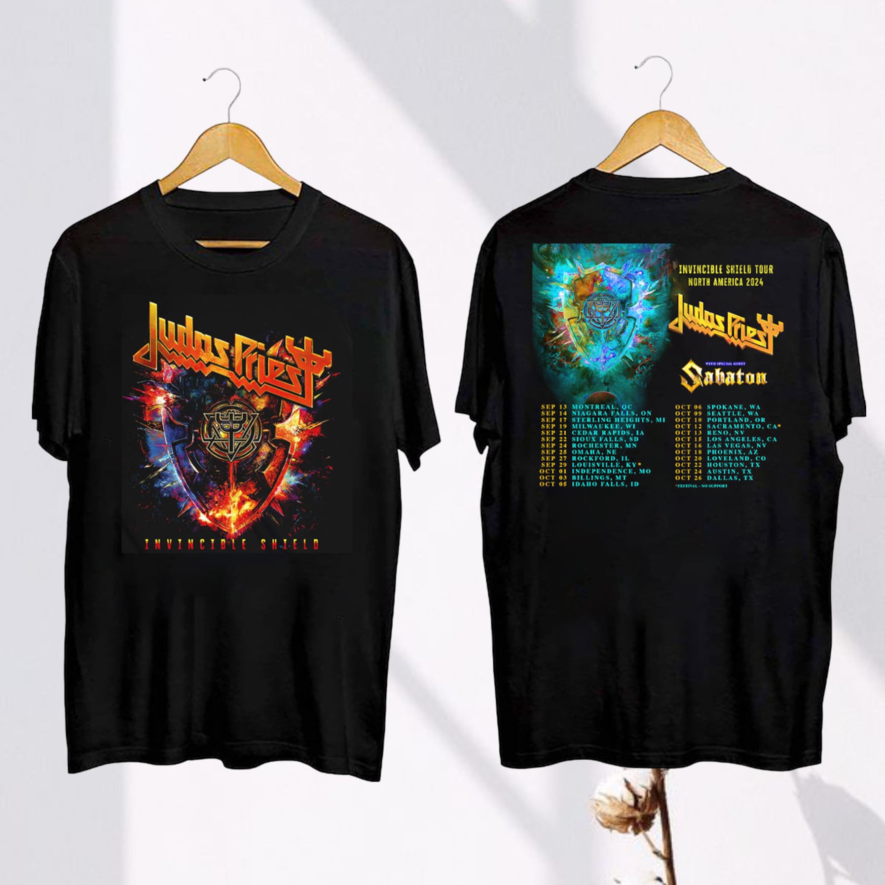 Judas Priest Invincible Shield 2024 Tour Shirt, Judas Priest Band Logo