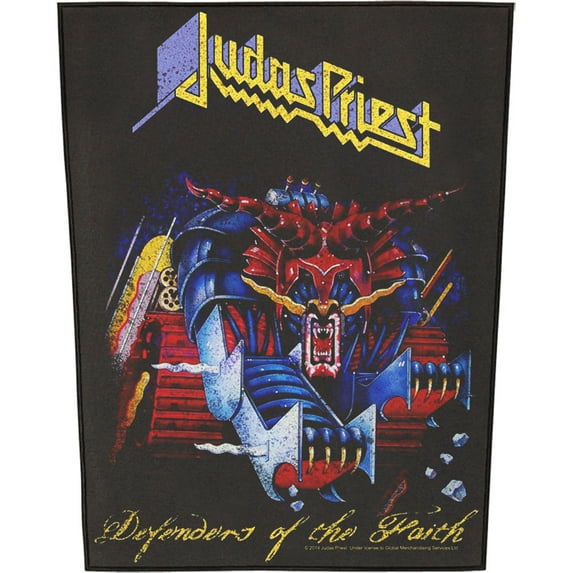 Judas Priest Men's Defenders Of The Faith Back Patch Black