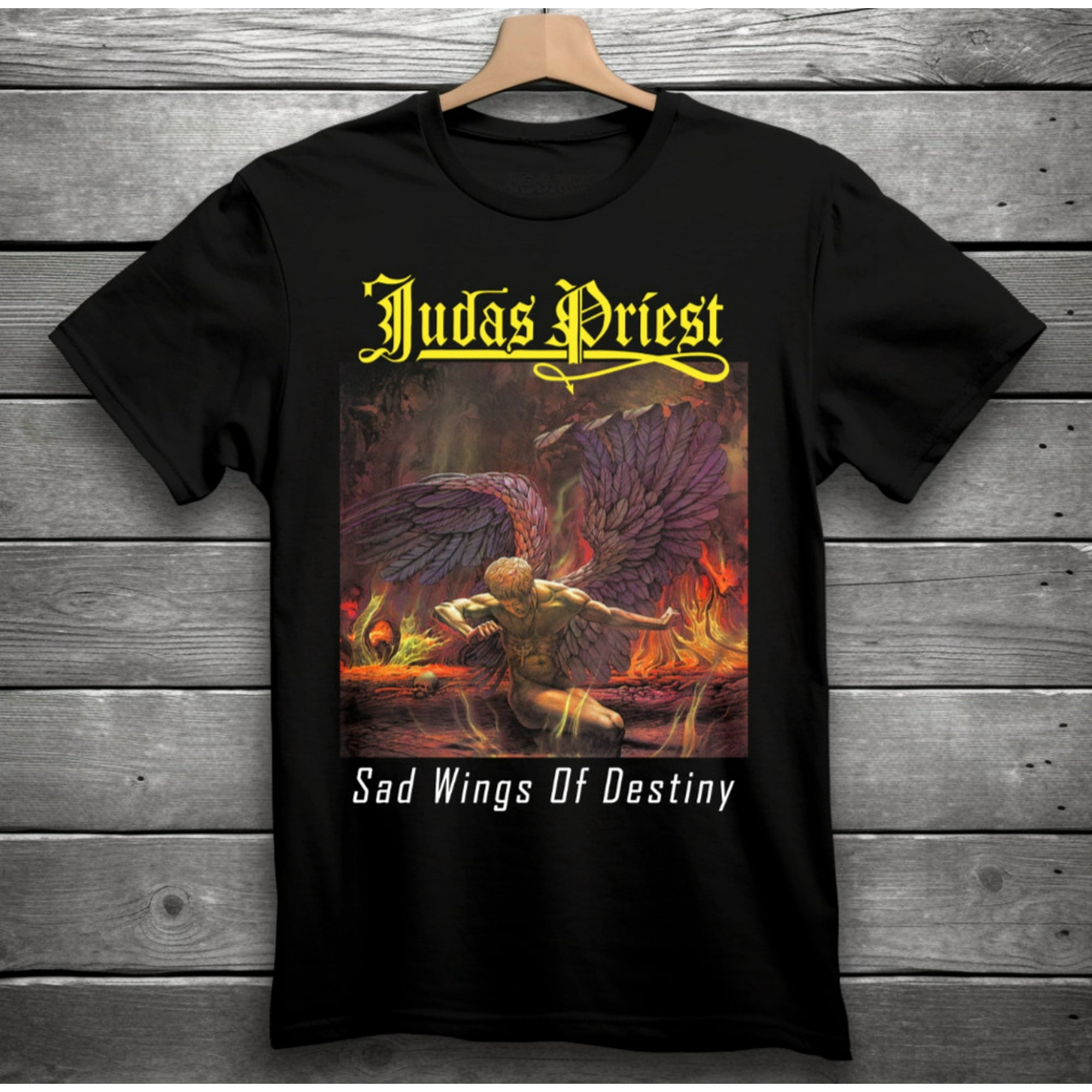 Judas Priest Sad Wings Of Destiny T Shirt Heavy Metal Band Tees Black S