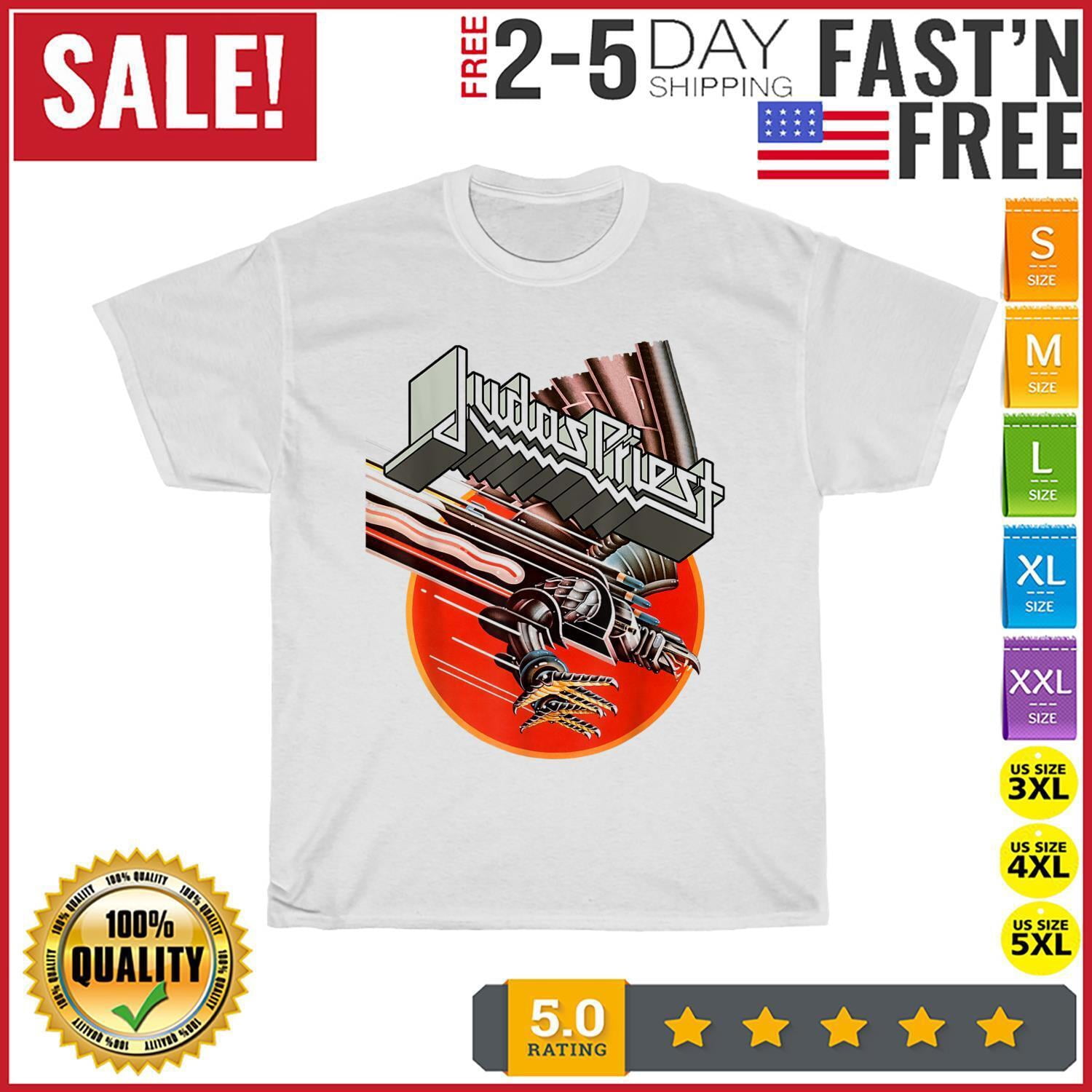 Official Judas Priest 'Silver And Red Vengeance' T-Shirt - Unisex, 100% Cotton
