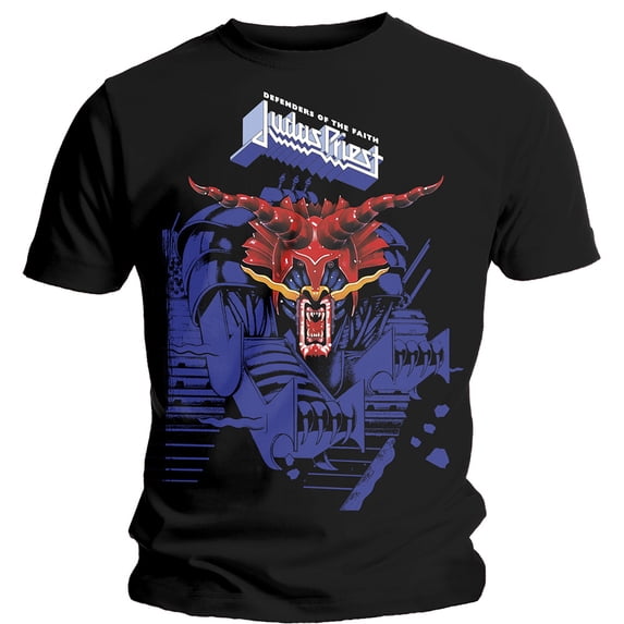 Judas Priest Unisex T-Shirt Defenders Blue (X-Large)
