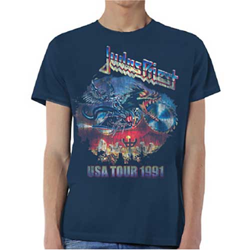 Maglietta Ufficiale Rock Off Judas Priest Painkiller – T-Shirt Unisex In Cotone, Colore Nero