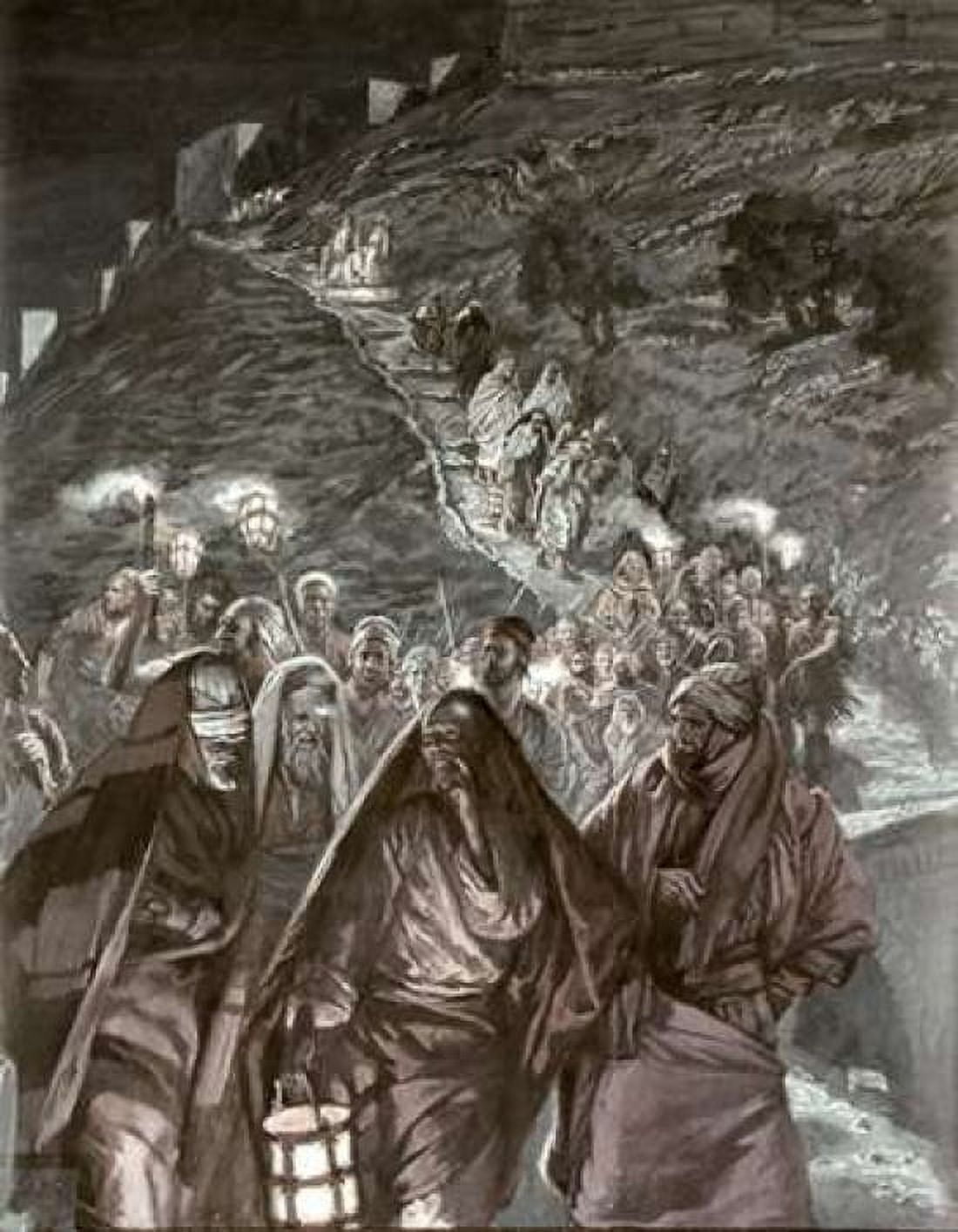 Judas and The Multitudes With Swords Canvas Art - James Jacques Tissot (22 x 28)