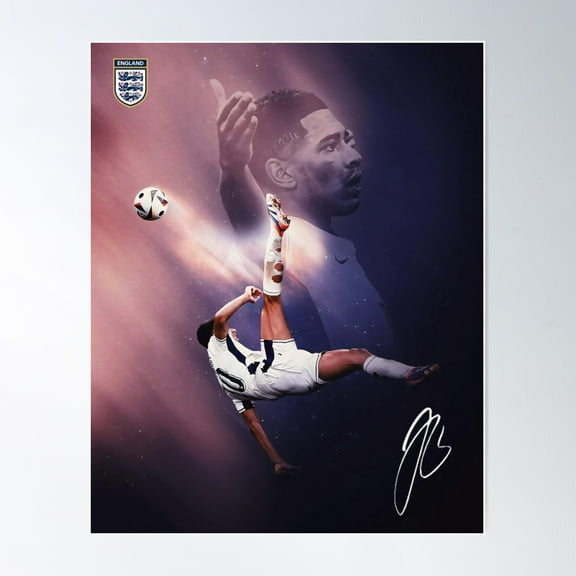 Jude Bellingham'S Stunning Overhead Kick Equalizer Poster Wall Art, Modern Wall Decor, 24x36 UNFRAMED