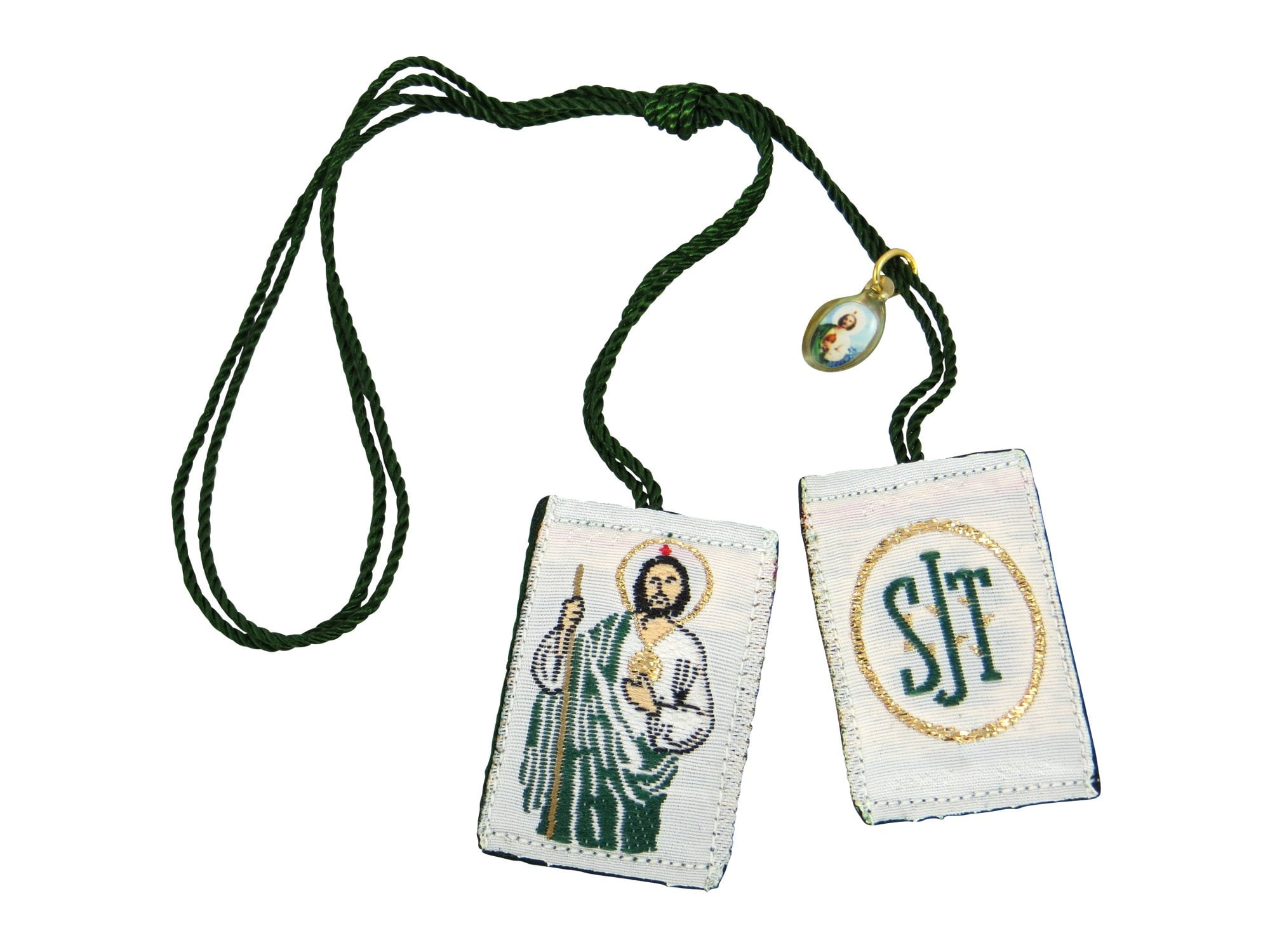 Light Green Saint Jude Rosary With Round Medal – Rosario De San Judas Tadeo