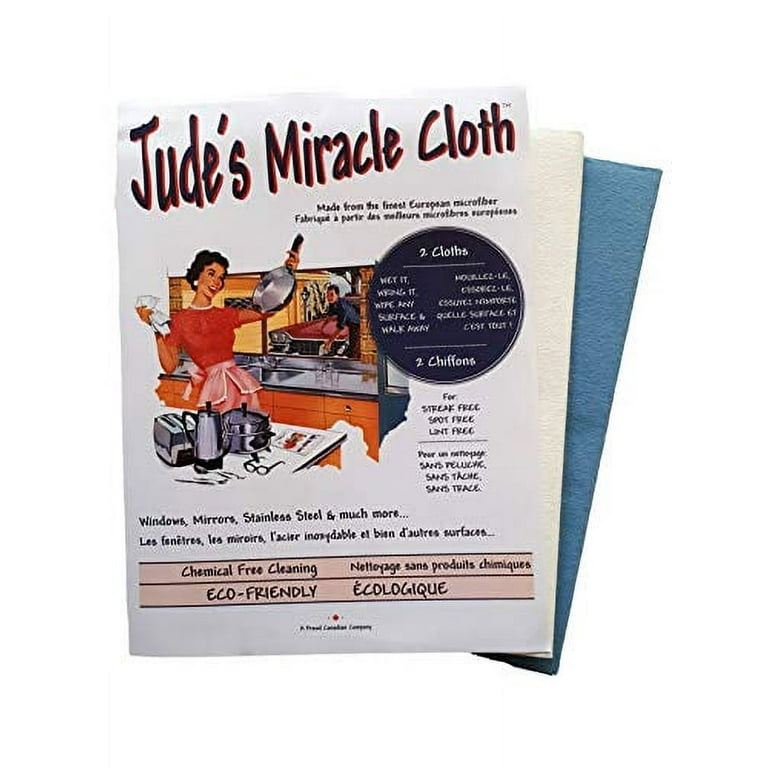 Jude's Miracle Cloth Microfiber Cleaning Cloth 4 Pack for Windows Mirrors  Crystal Eye Glasses TV Computer Screen Countertops Cars & Boats Chemical